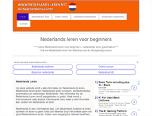 Tablet Screenshot of nederlands-leren.net